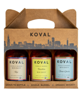 Koval Single Barrel Rye, Bourbon & Four Grain Sample Size Gift Pack 3x 20cl
