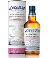 Mossburn Speyside blended malt Scotch whisky bottle and gift tube image.