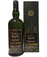 Ardbeg Kelpie limited edition Islay single malt Scotch bottle and gift box image.