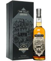 The Cally 1974 40 Year Old Special Release single grain Scotch whisky bottle and presentation case image, from the closed, Caledonian distillery in the Lowlands.