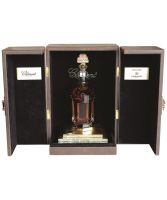 Clement by Tournaire 1966 25 Year Old Rhum Agricole bespoke Baccarat decanter and Tournaire leather-bound presentation case image.